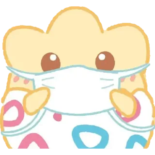 😷 만화, 마스크, 귀여운, 사랑스러운, 건강, 보호 whatsapp sticker