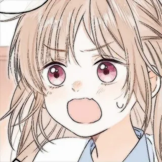 🍓 애니메이션, 만화, 만화영화, 여자, 충격, 놀람 telegram sticker