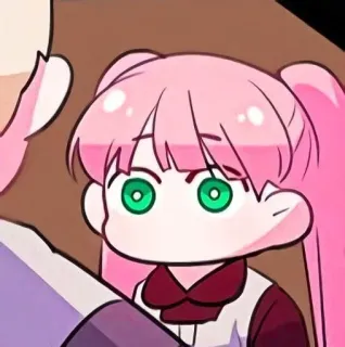 🍉 anime, manga, pink hair, cute, girl, cartoon telegram sticker