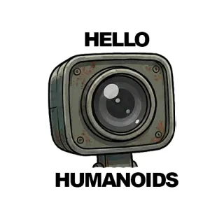 👋 CCTV camera HELLO HUMANOIDS telegram sticker