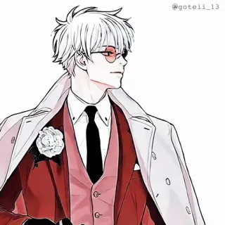 💠 @goteii_13 Anime, Personaje, Hombre, Gafas, Traje, Arte whatsapp sticker