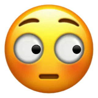 😳 Эмодзи, Выражение, В замешательстве, Удивлен whatsapp sticker