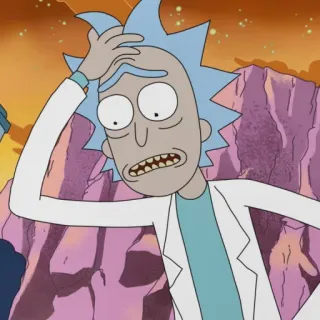 🛸 Rick Sanchez Rick and Morty Rick and Morty, Rick Sanchez, Cartoon, Erwachsenenanimation, Science Fiction telegram sticker