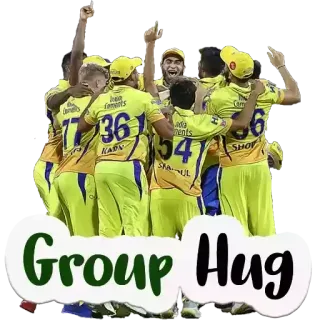 😊 Group Hug abraço em grupo, esportes, time, celebração, amizade, afeto whatsapp sticker