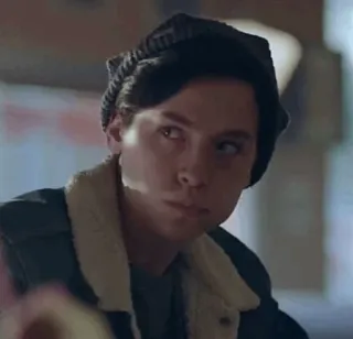 ❄️ Jughead Jones Riverdale Jughead Jones, Riverdale, drama adolescente, Cole Sprouse, personagem, série TV telegram sticker