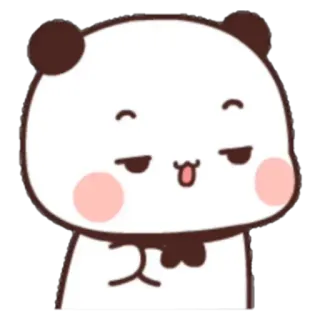 🐼 мультфильм, стикер, панда, милый, наглый, животное, выражение telegram sticker