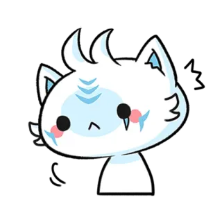 😟 스티커, 고양이, 귀여운, 만화, 동물, 카와이 telegram sticker