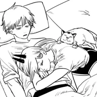 😴 anime, cat, sleeping, resting, cute telegram sticker