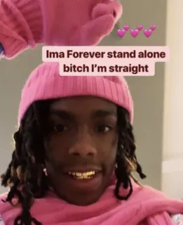 💕 Ima Forever stand alone bitch I'm straight musique, texte, personnes, hétéro, rappeur telegram sticker
