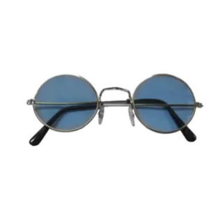 🥽 occhiali da sole, retro, rotondi, moda, accessori, lenti blu telegram sticker