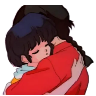 ❤ anime, hug, cute, love, cartoon telegram sticker