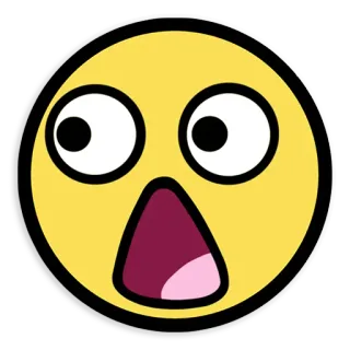 😦 emoji, choqué, surpris, visage whatsapp sticker