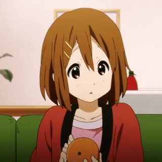 🇯🇵 Yui Hirasawa K-On! アニメ, けいおん, 平沢唯, 可愛い, 女の子, 漫画 whatsapp sticker