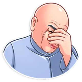 🤦‍♀️ vò đầu, buồn, thất vọng, bực bội, đàn ông, hói telegram sticker