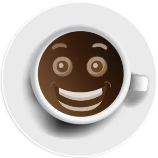 😃 coffee, cup, drink, smile, beverage, morning telegram sticker
