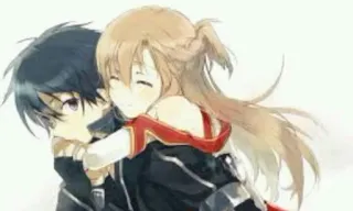 ❤ Anime, Casal, Amor, Amizade, Afeição, Desenho animado telegram sticker