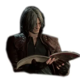 👨‍🏫 Dante Devil May Cry Spiel, Lesen, Dämon, Videospiel telegram sticker