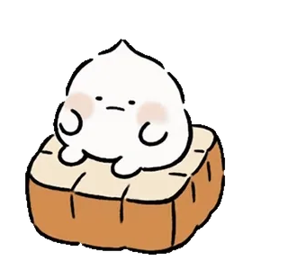 😒 adesivo, fofo, comida, pão, desenho animado, torrada telegram sticker