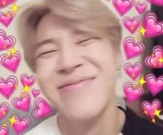 ❤️ love, hearts, cute, kpop, park jimin telegram sticker