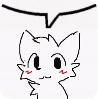 🐱 mèo, dễ thương, động vật, hoạt hình, trắng, đơn giản telegram sticker