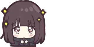 😥 Anime, Chibi, Kreskówka, Słodkie telegram sticker