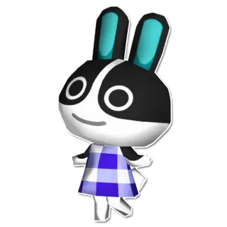 🐰 Dotty Animal Crossing dotty, animal crossing, rabbit, video game telegram sticker