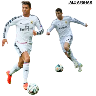 ⚽ ALI AFSHAR Cristiano Ronaldo, sepak bola, olahraga, atlet, Real Madrid telegram sticker