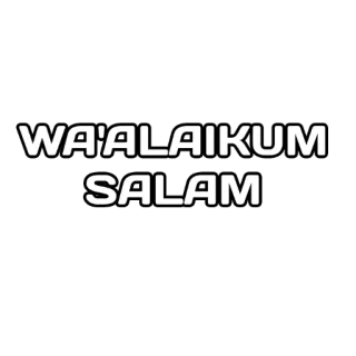 😎 WA'ALAIKUM
SALAM arabe, islamique, salutation, paix whatsapp sticker