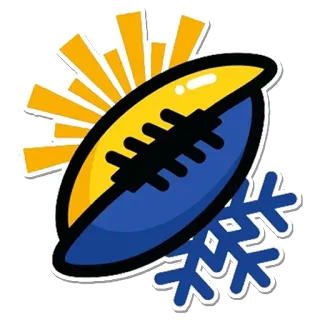 Snow and Beach Rugby telegram stickers