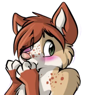 ☺️ furry, anthropomorphic, animal, cartoon, cute, character, illustration telegram sticker