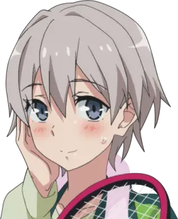 ☺️ Anime, Garota, Cabelo Curto, Tênis, Bonita, Rubor telegram sticker