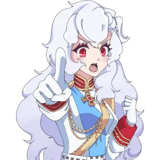 😡 アニメ, 女の子, 制服, 十字架, 指差し telegram sticker