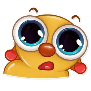 😮 Dibujo animado, Personaje, Ojos, Mono, Cara, Emoji telegram sticker