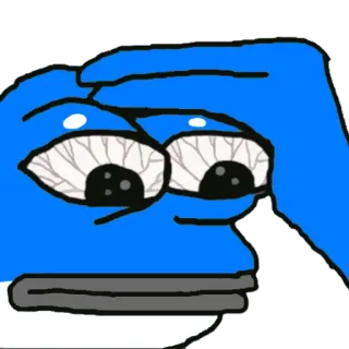 😨 Pepe the Frog pepe, grenouille, meme, meme internet, triste, feelsbadman telegram sticker