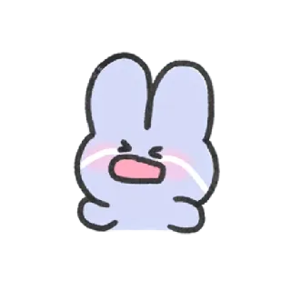 🤩 królik, słodki, kreskówka, zwierzę, naklejka, kawaii, ilustracja telegram sticker