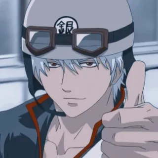 🥢 Gintoki Sakata Gintama Anime, Gintama, Gintoki, Sakata, Joinha whatsapp sticker