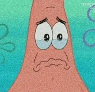💎 Patrick Star SpongeBob SquarePants Patrick Stella, Spongebob, triste, piangere, cartoni animati, Nickelodeon telegram sticker