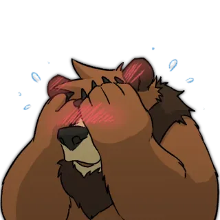 😊 beruang, kartun, hewan, stiker, imut telegram sticker