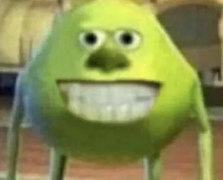 😀 Mike Wazowski Monsters, Inc. Mike Wazowski, Monstres et Cie, drôle, Mème, Dessin animé telegram sticker