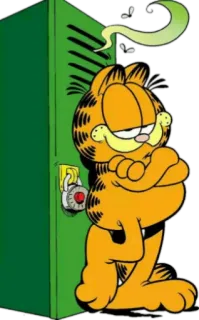 😏 Garfield Garfield, gato, desenho animado, gato laranja, quadrinhos telegram sticker