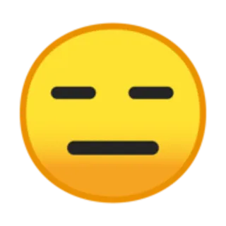 😑 emoji, neutral, face telegram sticker