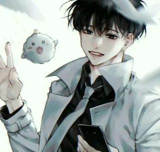 📖 Anime, Personaje, Obra de arte, Ilustración, Manga whatsapp sticker