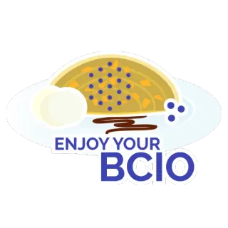 🍰 ENJOY YOUR BCIO dessert, nourriture, crêpe, assiette whatsapp sticker