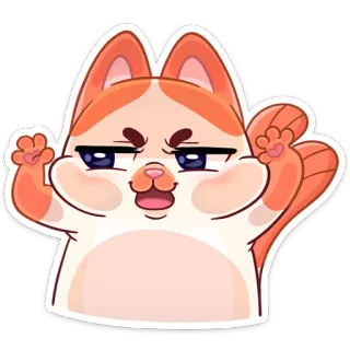 🤪 Katze, Tier, Aufkleber, süß, Cartoon telegram sticker