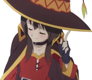 ☝️ Megumin Konosuba Anime, Zauberer, Magie, Konosuba, Megumin, Mädchen, süß whatsapp sticker