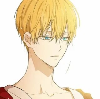 🌻 Anime, Manga, Manhwa, Nhân vật, Tóc vàng, Mắt xanh, Chân dung, Hình minh họa telegram sticker