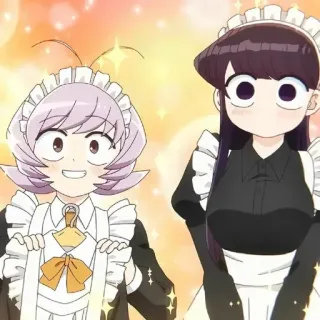 💈 Komi Shouko Komi Can't Communicate Аниме, Горничная, Милый, Каваий, Манга, Фан-арт, Komi Can't Communicate telegram sticker