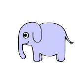 🐘 elephant, animal, cartoon, cute, illustration telegram sticker