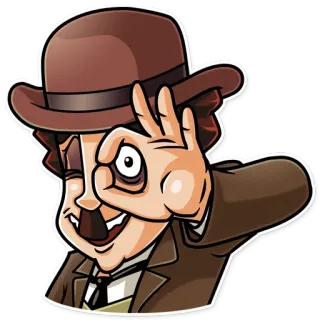 👌 Charlie Chaplin charlie chaplin, gesto, ok, comedia, cine mudo, sombrero, bigote whatsapp sticker
