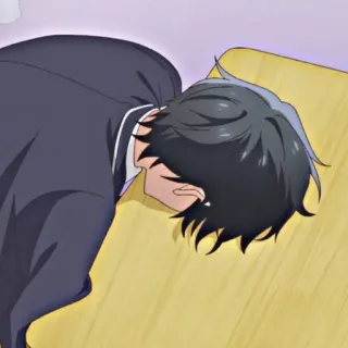 😪 Anime, Person, Schüler, Müde, Schlafend telegram sticker